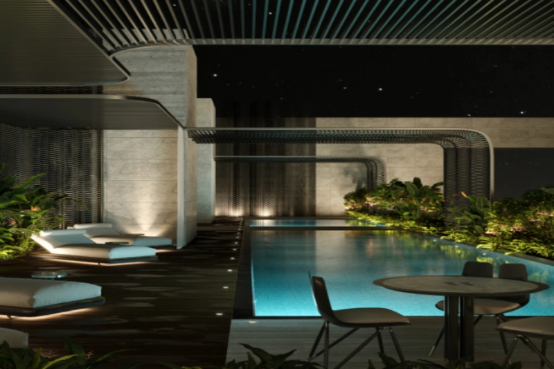 Stilvolles Ein-Zimmer-Apartment mit modernem Design