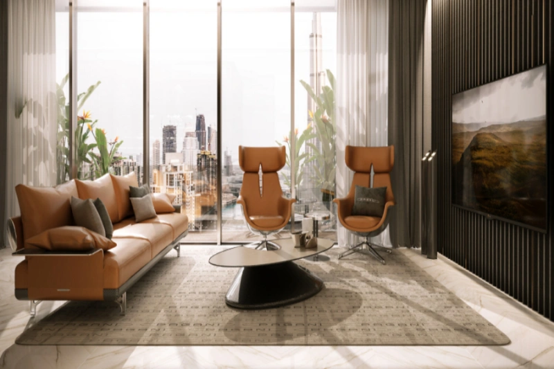 Stilvolles Ein-Zimmer-Apartment mit modernem Design