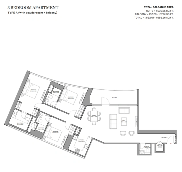 Geräumige 3-Zimmer-Wohnung mit großem Grundriss