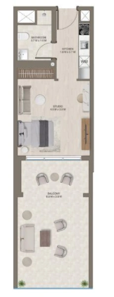 Exklusives Studio mit Rooftop Pool und Smart Home System - Luxuriöses Wohnen in bester Lage!