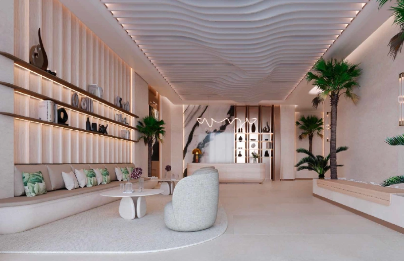 Luxuriöses 3-Zimmer-Apartment mit Arbeitszimmer, Hausmädchen-Zimmer und Privatpool auf dem Balkon