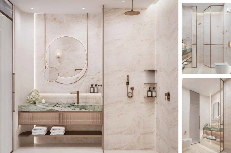 Luxuriöses 3-Zimmer-Apartment mit Arbeitszimmer, Hausmädchen-Zimmer und Privatpool auf dem Balkon