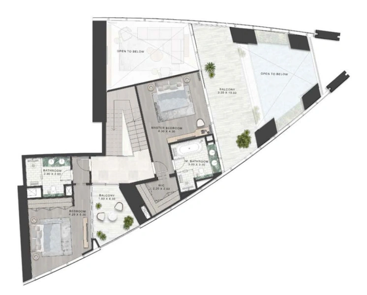 Exklusive 2-Etagen-Wohnung mit 2 Schlafzimmern, privatem Pool & atemberaubendem Wasserblick!