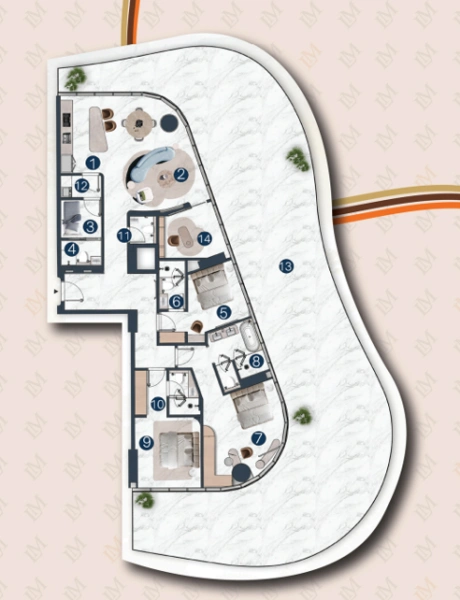 Apartamento de tres dormitorios con vistas al mar