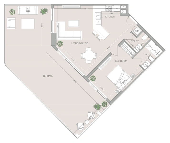 1-Bedroom Apartment in "VERDAN1A 4"