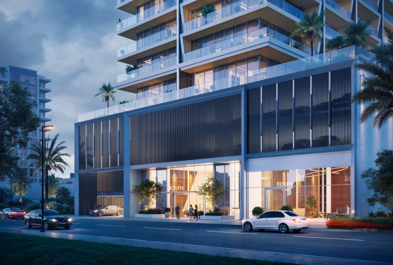 Luxuriöses Apartment mit teilweisem Blick auf den Burj Khalifa in Binghatti Ivory, Al Jaddaf