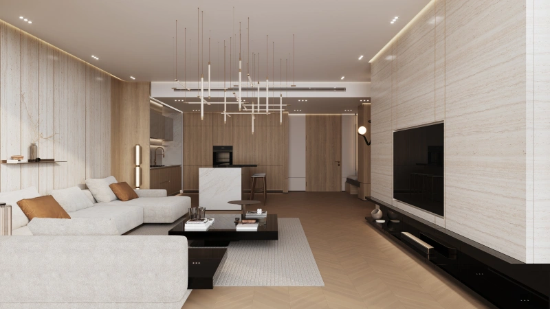 Luxuriöses Apartment mit teilweisem Blick auf den Burj Khalifa in Binghatti Ivory, Al Jaddaf