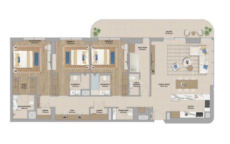 Luxuriöses Apartment mit 3 Schlafzimmern in ikonischem Stadtteil - Ihr perfektes Zuhause!