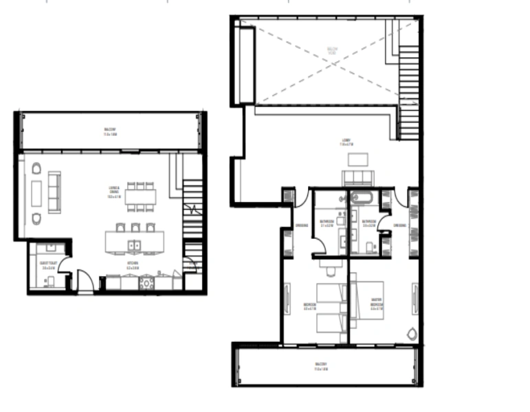 Stilvolle Zwei-Zimmer-Wohnung mit modernem Design