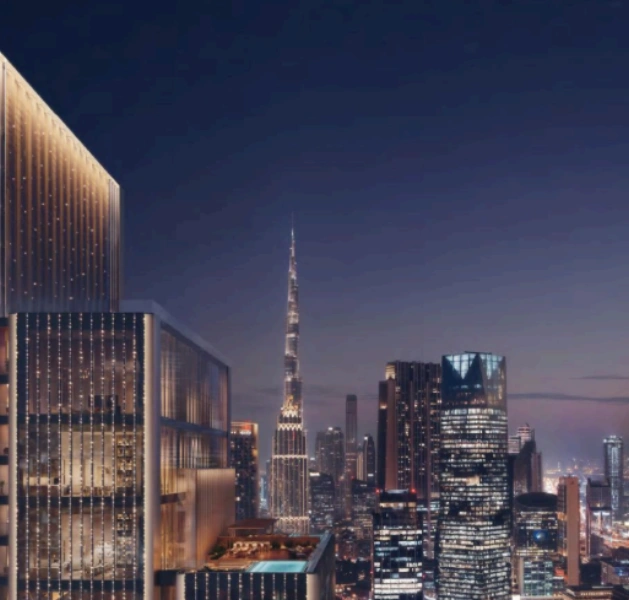 Luxuriöses 1-Zimmer-Apartment mit Blick auf den Burj Khalifa