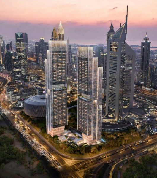 Luxuriöses 1-Zimmer-Apartment mit Blick auf den Burj Khalifa