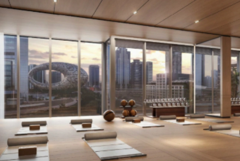 Luxuriöses 1-Zimmer-Apartment mit Blick auf den Burj Khalifa