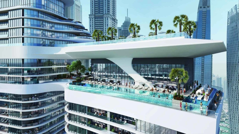 Modernes 1-Zimmer-Apartment mit Infinity-Pool und fantastischem Meerblick