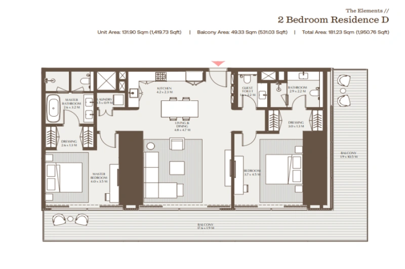 Stilvolle 2-Zimmer-Wohnung mit modernem Design