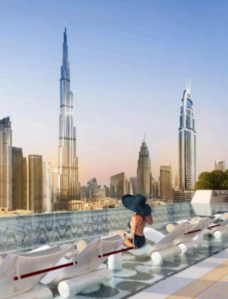 Luxuriöses 3-Zimmer-Apartment mit Blick auf den Burj Khalifa