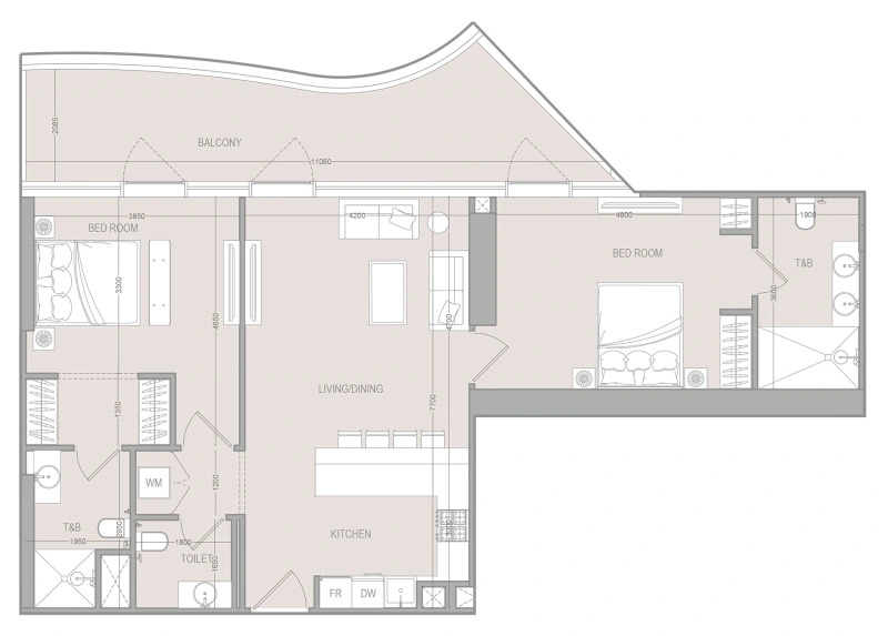 2-Bedroom Apartment in "A1LA RESIDENCE"