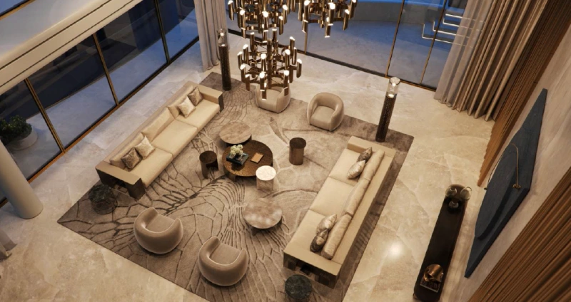 Elegantes Waterfront Living 2BR Apartment mit atemberaubender Aussicht