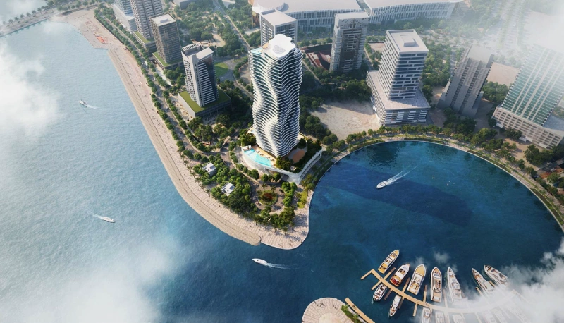 Elegantes Waterfront Living 2BR Apartment mit atemberaubender Aussicht