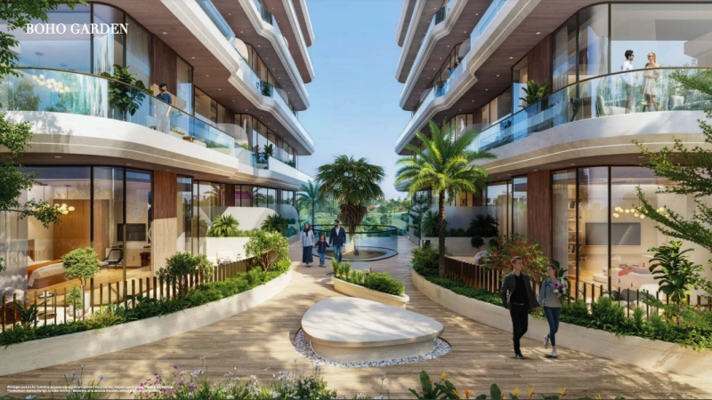 Gemütliches Apartment mit 2 Schlafzimmern in luxuriösem Resort-Stil.