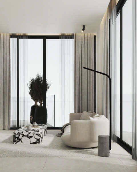 Luxuriöses 1-Zimmer-Apartment mit Dachterrassen-Infinity-Pool und Skyline-Blick