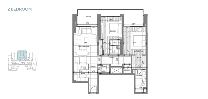 Exklusive 2-Zimmer-Wohnung mit Meerblick im Anwa Aria by Omniyat, Dubai Maritime City