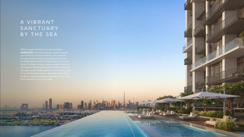 Exklusive 2-Zimmer-Wohnung mit Meerblick im Anwa Aria by Omniyat, Dubai Maritime City