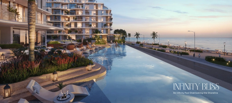 Luxuriöses Beachfront-Leben mit eleganter 2-Zimmer-Wohnung