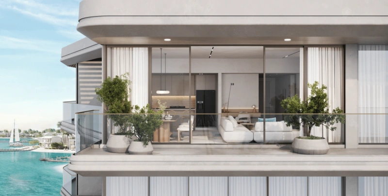 Luxuriöses Beachfront-Leben mit eleganter 2-Zimmer-Wohnung