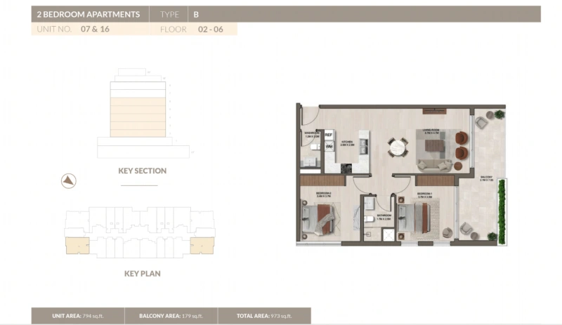 Stilvolles und modernes Apartment mit zwei Schlafzimmern in beeindruckender Lage