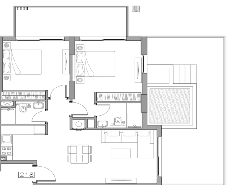 Stilvolle Villa mit zwei Schlafzimmern, privatem Pool und modernem Design