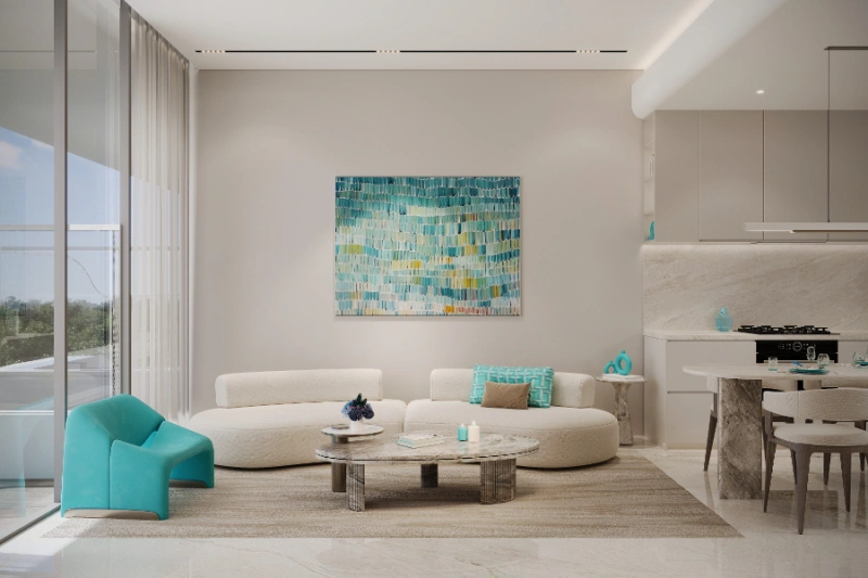 Stilvolle Wohnung mit zwei Schlafzimmern und modernem Design