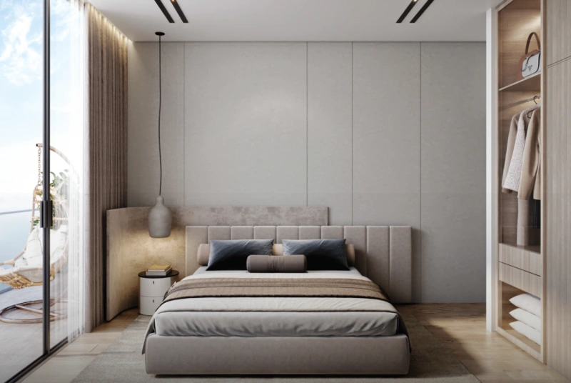 Modernes Apartment mit 3 Schlafzimmern, privatem Pool und stilvollem Design.