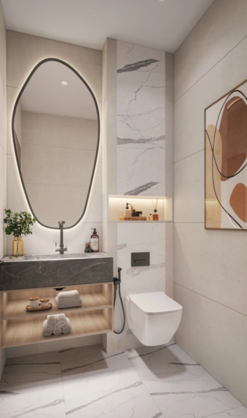 Modernes Apartment mit 3 Schlafzimmern, privatem Pool und stilvollem Design.