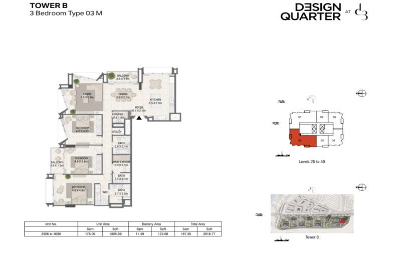 Geräumige 3-Schlafzimmer-Wohnung mit riesigem Grundriss