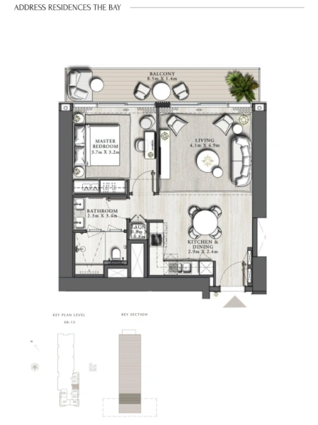 Charmante 1-Zimmer-Wohnung direkt am Strand - Wohnen mit Eleganz