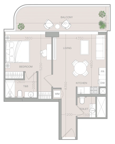 1-Bedroom Apartment in "ELAR1S AXIS"