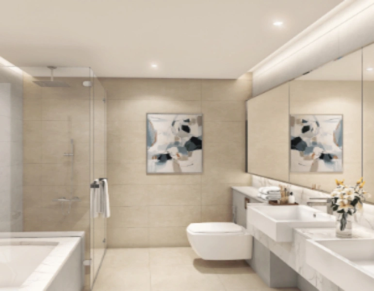 Modernes Apartment mit zwei Schlafzimmern, schlankem Design und zeitgemäßer Ausstattung