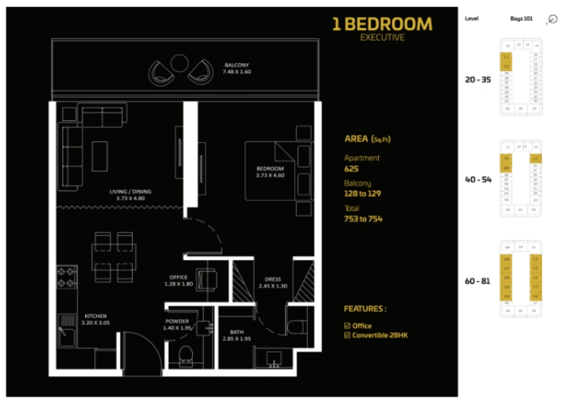 Stilvolles 1-Zimmer-Apartment in bester Lage mit atemberaubender Aussicht