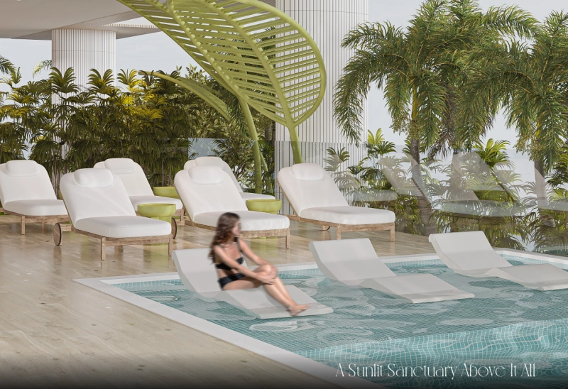 Moderne Wohnung mit eigenem Pool und großem Balkon in Toplage!