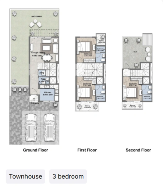 Geräumiges Stadthaus mit 3 Schlafzimmern und ausgestatteter Küche!