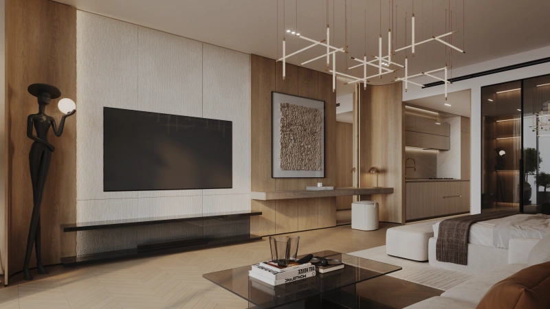 Exklusives Studio-Apartment mit Poolblick im Binghatti Ivory, Al Jaddaf