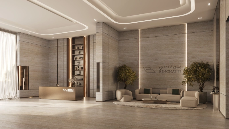 Exklusives Studio-Apartment mit Poolblick im Binghatti Ivory, Al Jaddaf