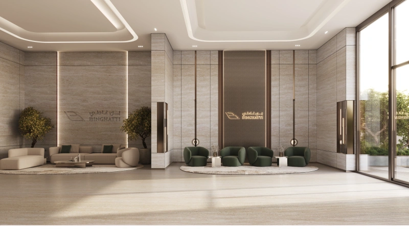 Exklusives Studio-Apartment mit Poolblick im Binghatti Ivory, Al Jaddaf