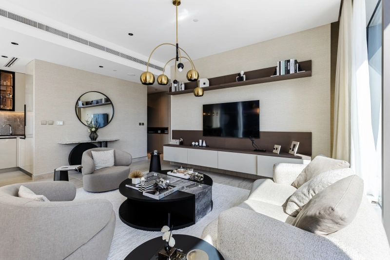 Moderne 2-Zimmer-Wohnung mit Regendusche und bodentiefen Fenstern