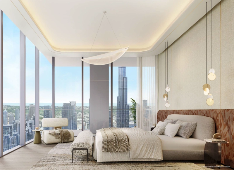 Luxueux appartement de 5 chambres en duplex au Sky Palace avec vue imprenable sur Burj Khalifa