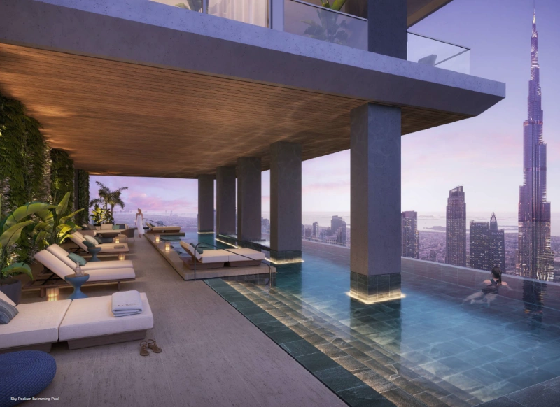 Luxueux appartement de 5 chambres en duplex au Sky Palace avec vue imprenable sur Burj Khalifa