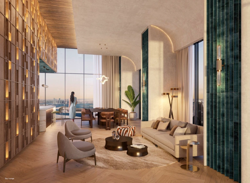 Luxueux appartement de 5 chambres en duplex au Sky Palace avec vue imprenable sur Burj Khalifa