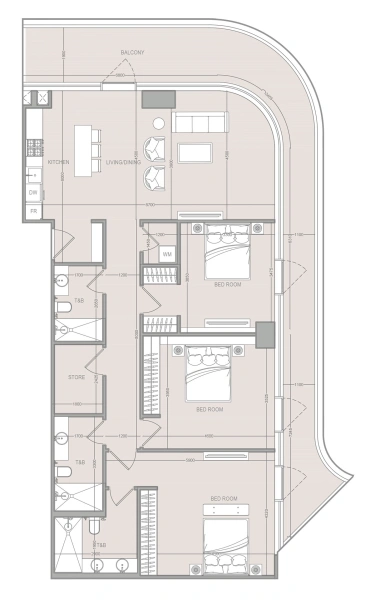 3-Bedroom Apartment in "A1LA RESIDENCE"