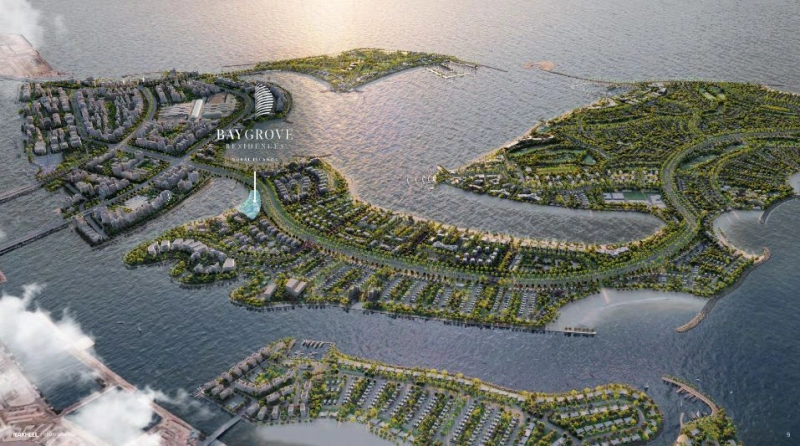 Luxuriöse 2-Schlafzimmer-Wohnung mit Blick auf die Dubai Islands und Zugang zum Fitnessstudio.