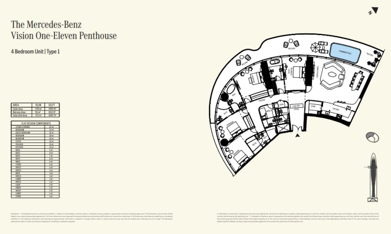 Penthouse der Superlative mit Blick auf Burj Khalifa und Kanal in Mercedes-Benz Places - Binghatti!